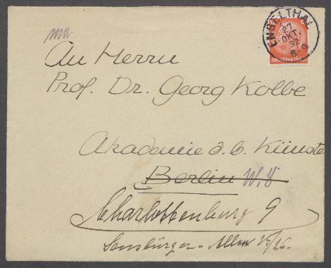 Brief von Harald Anz an Georg Kolbe