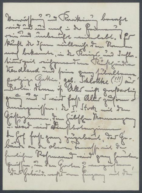 Brief von Kurd von Hardt an Georg Kolbe