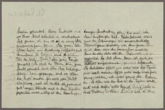 Brief von Hans Albrecht Graf von Harrach an Georg Kolbe