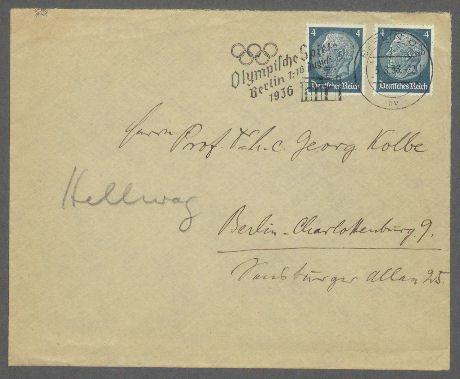 Brief von Fritz Hellwag an Georg Kolbe