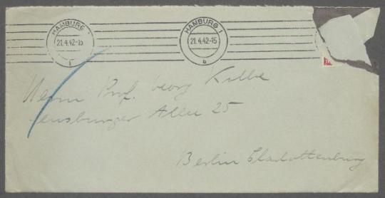 Briefe von Marlice Hinz Hasselmann und Hans Hasselmann an Georg Kolbe