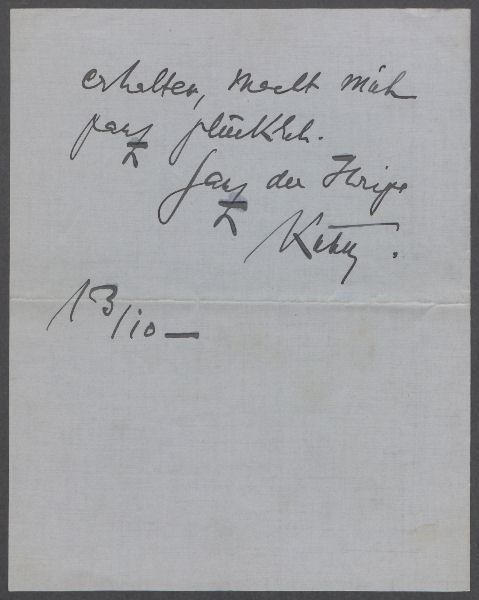 Brief von Alfred Kuhn an Georg Kolbe