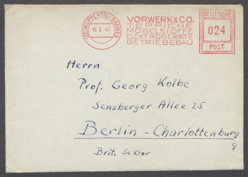 Briefe von Erich Mittelsten Scheid an Georg Kolbe