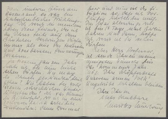 Brief von Maritta Loos-Neuerbourg an Georg Kolbe