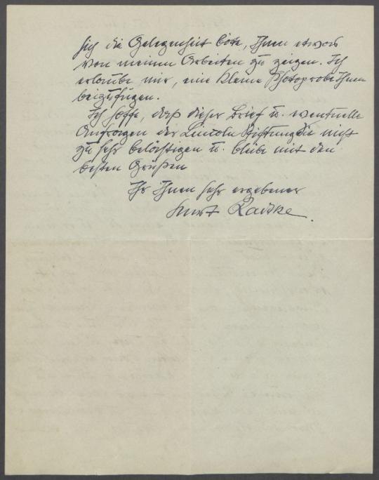 Briefwechsel zwischen Hans Simons [Abraham Lincoln-Stiftung, Liegnitz], Kurt Radtke und Georg Kolbe