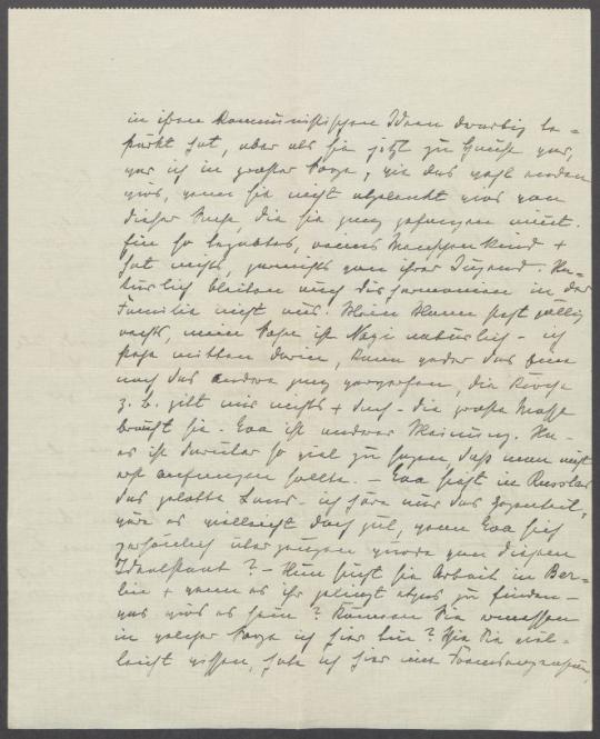 Brief von Louise Rechlin an Georg Kolbe