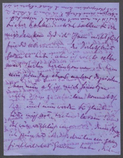 Brief von Gustav Richter an Georg Kolbe