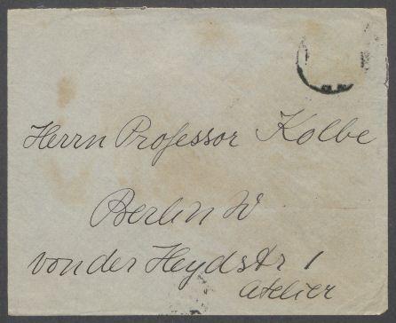 Brief von Clara Rilke-Westhoff an Georg Kolbe