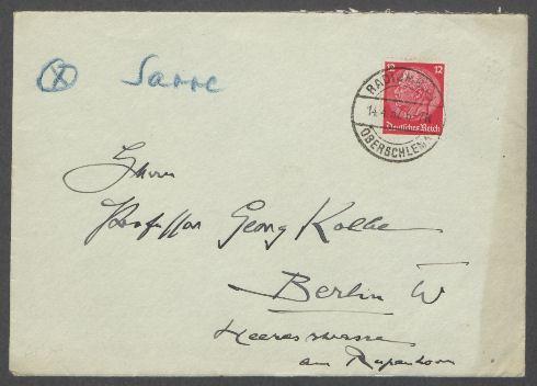 Brief von Friedrich Sarre an Georg Kolbe