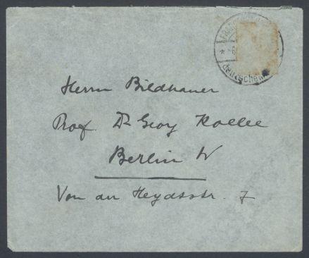 Briefe von Ottilie Schäfer an Georg Kolbe