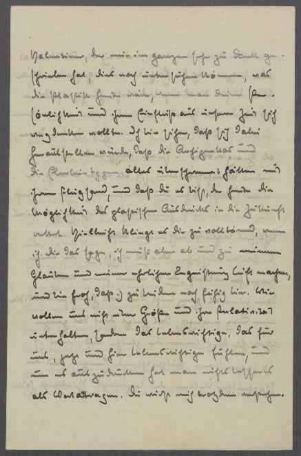 Brief von Hermann Schmitt an Georg Kolbe