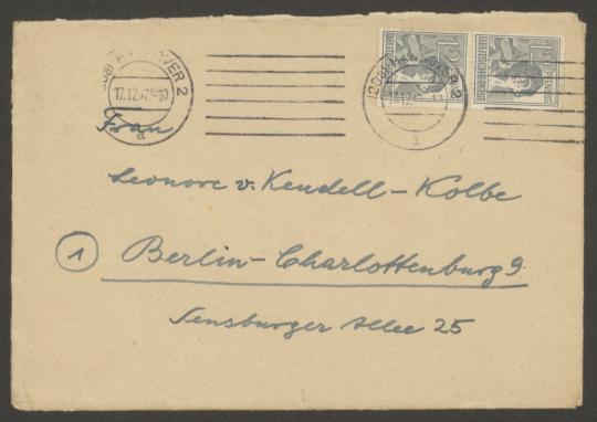 Briefe von Roland Solbach an Georg Kolbe