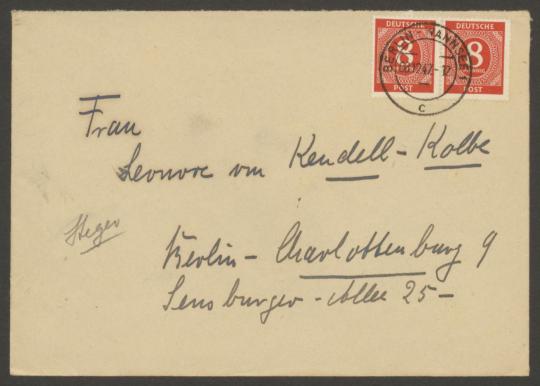 Briefe von Milly Steger an Georg Kolbe und an Leonore von Keudell