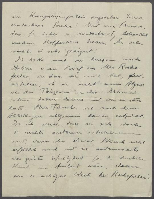 Brief von Wilhelm Reinhold Valentiner an Georg Kolbe