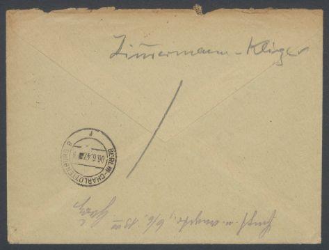 Briefe von Désirée Zimmermann-Klinger an Georg Kolbe