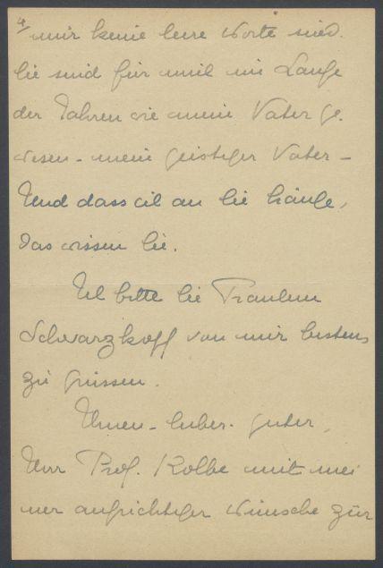 Briefe von Désirée Zimmermann-Klinger an Georg Kolbe