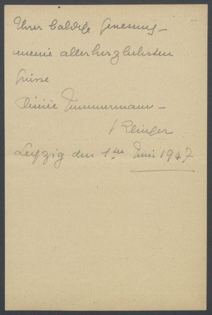 Briefe von Désirée Zimmermann-Klinger an Georg Kolbe