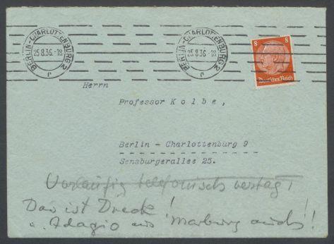 Briefwechsel zwischen Irmgard Landgrebe [Schriftleitung "Buch der Hausfrau"] und Georg Kolbe