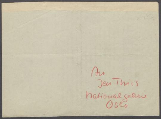 Briefwechsel zwischen der Nationalgalerie Berlin, der Nasjonalgalleriet Oslo und Georg Kolbe
