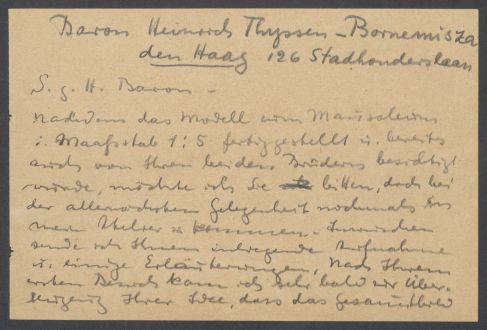 Briefwechsel zwischen der Thyssen AG, Georg Kolbe u. a.