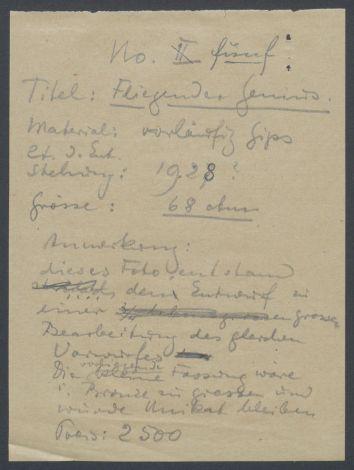 Brief von Georg Kolbe an Herbert von Dirksen