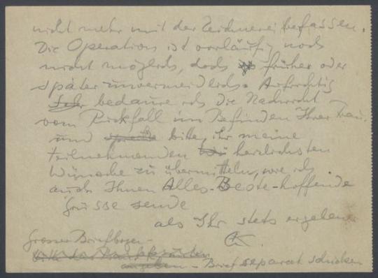 Brief von Georg Kolbe an Herbert von Dirksen