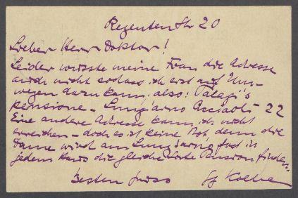 2 Postkarten von Georg Kolbe an August Grisebach und an Harry von Löwis of Menar