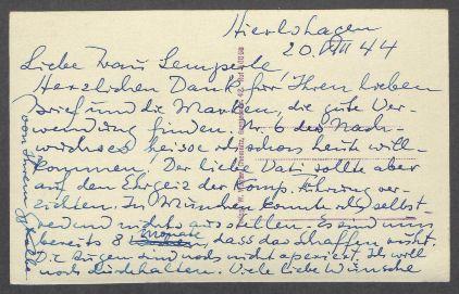 Brief von Georg Kolbe an Frau Lemperle