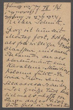 Brief von Benjamine Kolbe an Hermann Schmitt