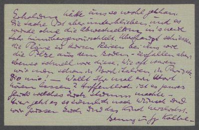 Brief von Georg und Benjamine Kolbe an Hermann und Charlotte Schmitt