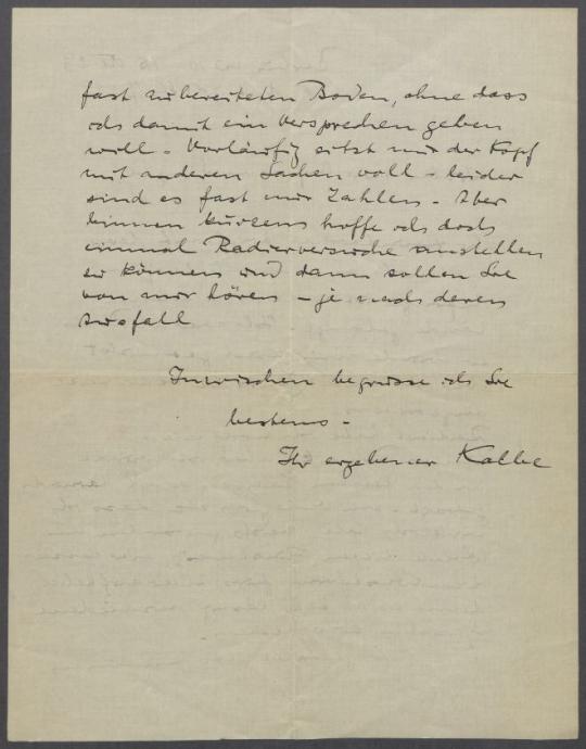 Briefe von Georg Kolbe an Hans Wolfgang Singer [Kupferstich-Kabinett, Dresden]
