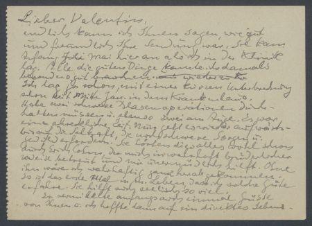 Brief von Georg Kolbe an Curt Valentin