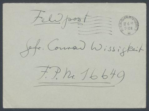 Brief von Georg Kolbe an Conrad Wissigkeit