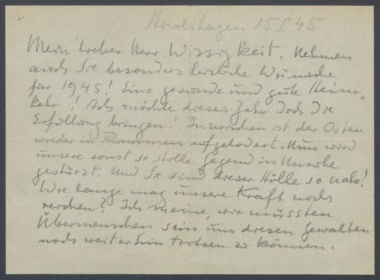 Brief von Georg Kolbe an Conrad Wissigkeit