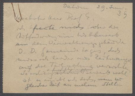 Briefe von Georg Kolbe an den Deutschen Gemeindetag