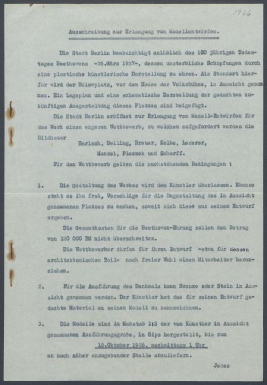 Projekt "Beethoven-Denkmal für Berlin"