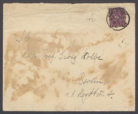 Briefe von Hilda von Dirksen an Georg Kolbe