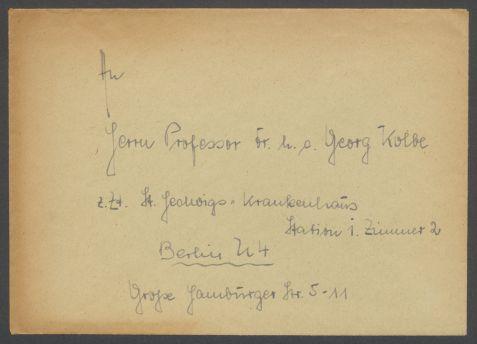 Briefe von Walter Fahlbusch an Georg Kolbe und Margrit Schwartzkopff