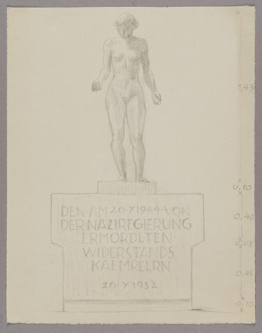 Entwurf "Denkmal der Widerstandskämpfer vom 20. Juli 1944"