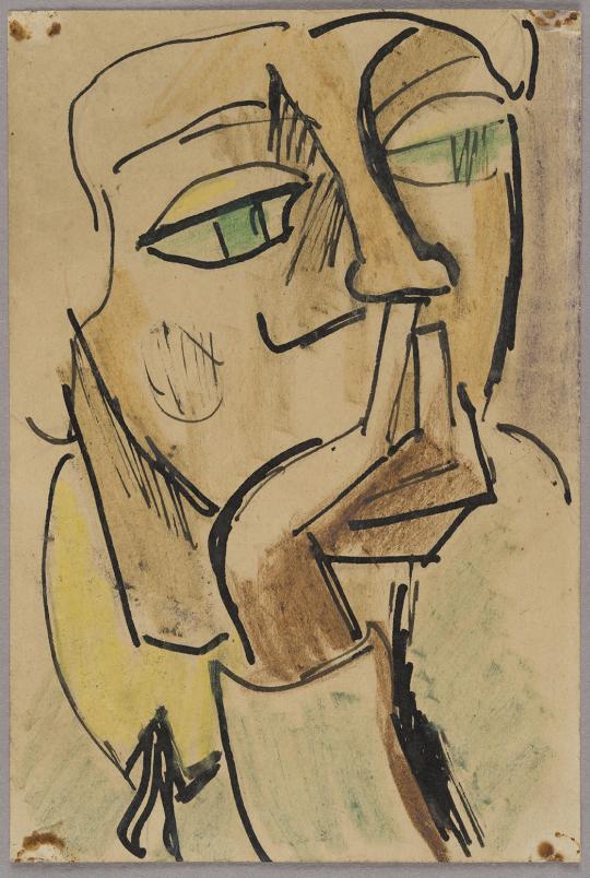 Bildpostkarte von Karl Schmidt-Rottluff an Georg Kolbe