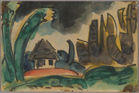 Bildpostkarte von Karl Schmidt-Rottluff an Georg Kolbe