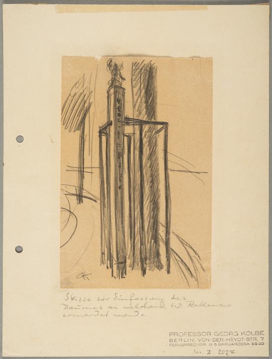 Skizze für ein "Rathenau-Denkmal"
