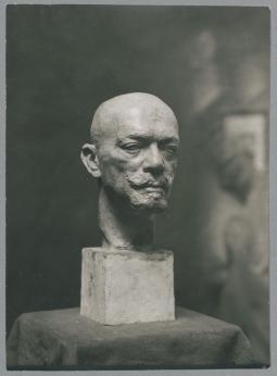 Porträt Franz Jos. Günther, 1918, Gips, farbig gefasst