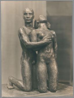 Kniendes Menschenpaar, 1931, Bronze