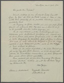 Brief von Otto Geiger an Georg Kolbe