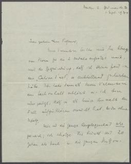 Brief von Will Grohmann an Georg Kolbe