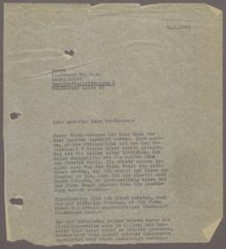 Briefwechsel zwischen Leo Habig und Georg Kolbe