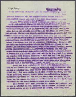 Brief von Marga Klausing an Georg Kolbe