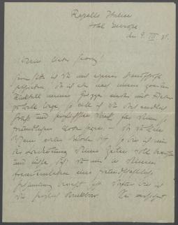 Brief von Leo von König an Georg Kolbe