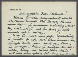 Brief von Gertrud Kühn an Georg Kolbe